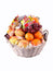 Sweet fruit basket with candy